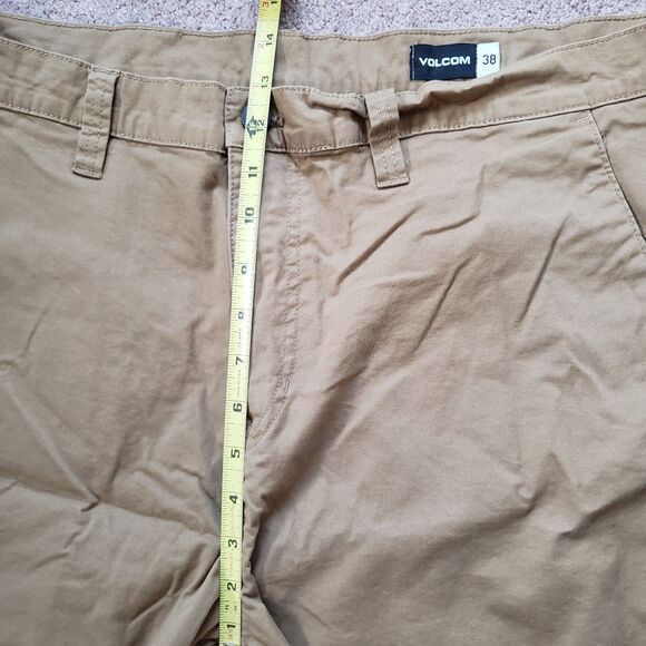Volcom Skateboarding Stretch Comfort Size 38 Mens Brown Lightweight Chino Shorts - Picture 5 of 8